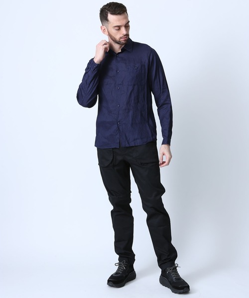 WHITE MOUNTAINEERING（ホワイトマウンテニアリング）の「【White Mountaineering】ラインロングスリーブシャツ/WR1971102（シャツ/ブラウス・メンズ・ブラック/ネイビー・1/0/2/3）」の10枚目の写真