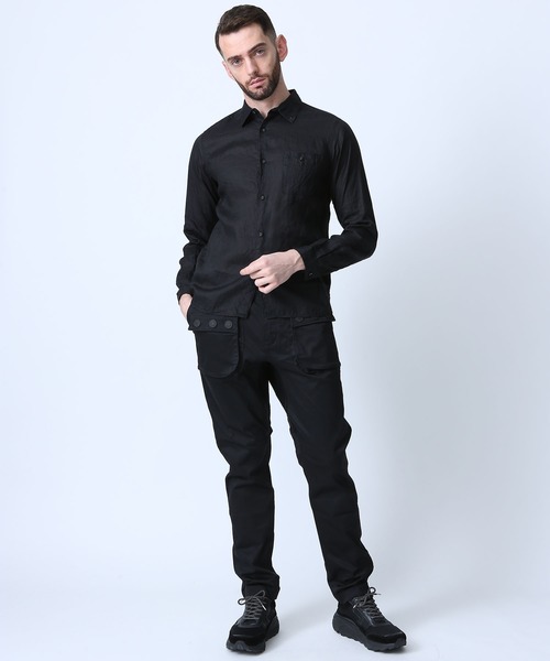 WHITE MOUNTAINEERING（ホワイトマウンテニアリング）の「【White Mountaineering】ラインロングスリーブシャツ/WR1971102（シャツ/ブラウス・メンズ・ブラック/ネイビー・1/0/2/3）」の6枚目の写真