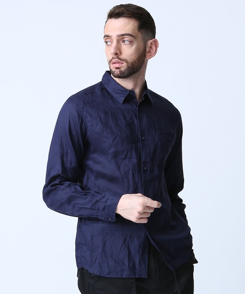 WHITE MOUNTAINEERING（ホワイトマウンテニアリング）の「【White Mountaineering】ラインロングスリーブシャツ/WR1971102（シャツ/ブラウス・メンズ・ブラック/ネイビー・1/0/2/3）」の5枚目の写真