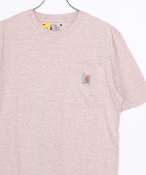 Carhartt（カーハート）の「carhartt　ポケット付き ワッペン 半袖Tシャツ（Tシャツ/カットソー・メンズ・ブラック/ヘザーグレー/ブルー系その他/ベージュ/ホワイト/ブラウン/チャコールグレー/グリーン/パープル系その他/ブラック系その他/ダークブルー/ネイビー/ゴールド系その他/ブルー系その他2/ブルー系その他3/レッド系その他/オレンジ系その他/グリーン系その他/コーラルピンク/グリーン系その他2/ブラウン系その他/グリーン系その他3/ブラウン系その他2/グリーン系その他4/ブルー系その他4/グレー系その他/コバルトブルー/ピンク系その他/オレンジ系その他2/グレー系その他2/ブルー系その他5/ライトグリーン/レッド系その他2/グリーン系その他5/オレンジ系その他3・M/L/S/XL/XXL）」の6枚目の写真