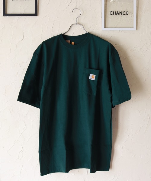 Carhartt（カーハート）の「carhartt　ポケット付き ワッペン 半袖Tシャツ（Tシャツ/カットソー・メンズ・ブラック/ヘザーグレー/ブルー系その他/ベージュ/ホワイト/ブラウン/チャコールグレー/グリーン/パープル系その他/ブラック系その他/ダークブルー/ネイビー/ゴールド系その他/ブルー系その他2/ブルー系その他3/レッド系その他/オレンジ系その他/グリーン系その他/コーラルピンク/グリーン系その他2/ブラウン系その他/グリーン系その他3/ブラウン系その他2/グリーン系その他4/ブルー系その他4/グレー系その他/コバルトブルー/ピンク系その他/オレンジ系その他2/グレー系その他2/ブルー系その他5/ライトグリーン/レッド系その他2/グリーン系その他5/オレンジ系その他3・M/L/S/XL/XXL）」の12枚目の写真