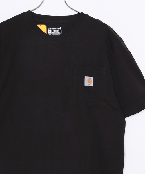 Carhartt（カーハート）の「carhartt　ポケット付き ワッペン 半袖Tシャツ（Tシャツ/カットソー・メンズ・ブラック/ヘザーグレー/ブルー系その他/ベージュ/ホワイト/ブラウン/チャコールグレー/グリーン/パープル系その他/ブラック系その他/ダークブルー/ネイビー/ゴールド系その他/ブルー系その他2/ブルー系その他3/レッド系その他/オレンジ系その他/グリーン系その他/コーラルピンク/グリーン系その他2/ブラウン系その他/グリーン系その他3/ブラウン系その他2/グリーン系その他4/ブルー系その他4/グレー系その他/コバルトブルー/ピンク系その他/オレンジ系その他2/グレー系その他2/ブルー系その他5/ライトグリーン/レッド系その他2/グリーン系その他5/オレンジ系その他3・M/L/S/XL/XXL）」の3枚目の写真