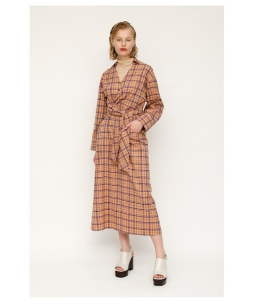 セール Airy Check Twist Tie ドレス ワンピース Sly スライ のファッション通販 Zozotown