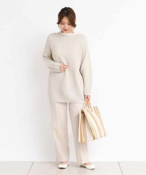 DouDou（ドゥドゥ）の「和紙ホールボートプルオーバー（ニット/セーター・レディース・サックスブルー/ラベンダー/ライトベージュ・FREE）」の4枚目の写真