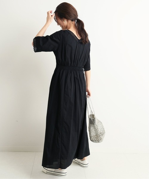 春夏 SLOBE IENA ワンピース 美品 マニーレースハーフスリーブ