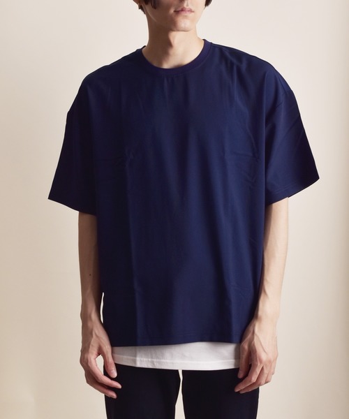 VIBGYOR（ヴィブジョー）の「VIBGYOR Select/ストレッチジョーゼットアンサンブルTEE(BI)（Tシャツ/カットソー・メンズ・グリーン/カーキ/グレー/ブラック/ネイビー・MEDIUM/LARGE）」の5枚目の写真