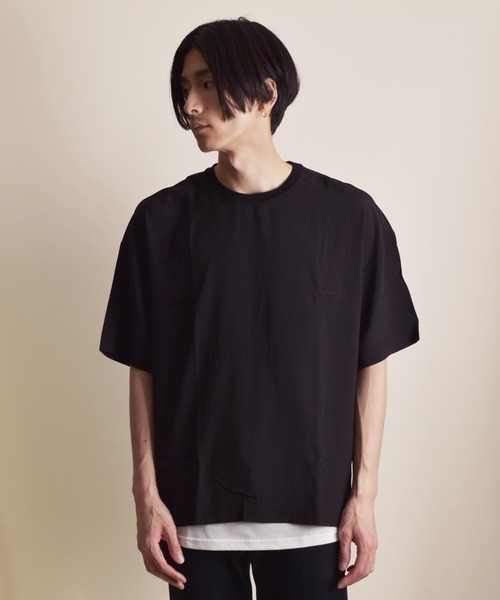 VIBGYOR（ヴィブジョー）の「VIBGYOR Select/ストレッチジョーゼットアンサンブルTEE(BI)（Tシャツ/カットソー・メンズ・グリーン/カーキ/グレー/ブラック/ネイビー・MEDIUM/LARGE）」の11枚目の写真