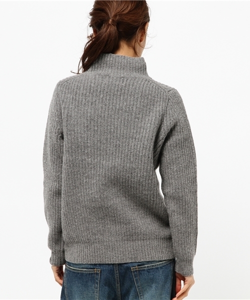 Ray BEAMS（レイビームス）の「Ray BEAMS / 5G 畦編 ハイネック（ニット/セーター・レディース・ネイビー/オフホワイト/シルバー・ONE SIZE）」の10枚目の写真