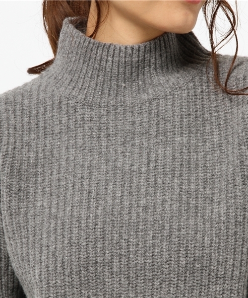 Ray BEAMS（レイビームス）の「Ray BEAMS / 5G 畦編 ハイネック（ニット/セーター・レディース・ネイビー/オフホワイト/シルバー・ONE SIZE）」の5枚目の写真