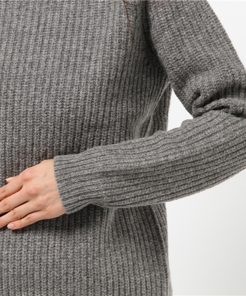 Ray BEAMS（レイビームス）の「Ray BEAMS / 5G 畦編 ハイネック（ニット/セーター・レディース・ネイビー/オフホワイト/シルバー・ONE SIZE）」の6枚目の写真