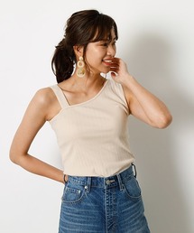 AZUL by moussy | ASYMMETRY SHOULDER TANKTOP/アシメトリーショルダータンククトップ(タンクトップ)