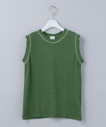 6 | ＜6(ROKU)＞MIJIN BORDER NO SLEEVE PULLOVER/カットソー(Tシャツ/カットソー)