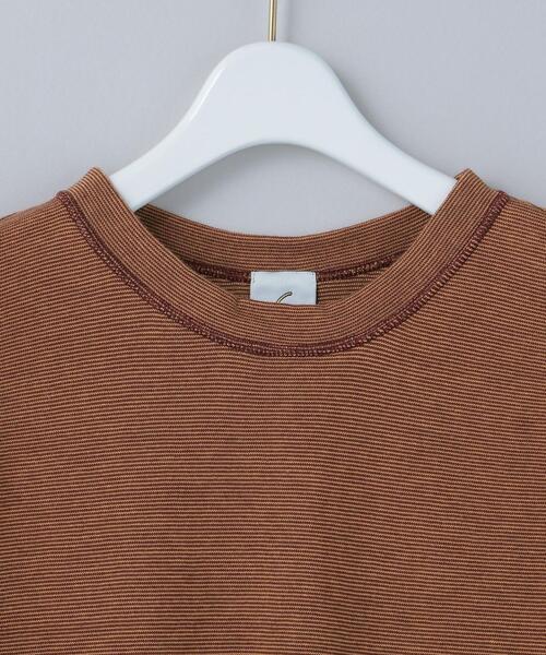 6（ロク）の「＜6(ROKU)＞MIJIN BORDER NO SLEEVE PULLOVER/カットソー（Tシャツ/カットソー・レディース・ブラウン/ケリー・FREE）」の7枚目の写真