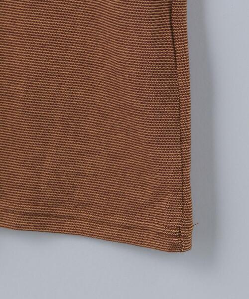 6（ロク）の「＜6(ROKU)＞MIJIN BORDER NO SLEEVE PULLOVER/カットソー（Tシャツ/カットソー・レディース・ブラウン/ケリー・FREE）」の5枚目の写真