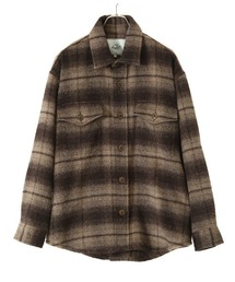 GOLD / ゴールド：ALPACA WOOL SHAGGY CHECK C.P.O JACKET：GL14661[MUS]