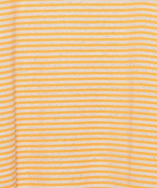 H　BEAUTY&YOUTH UNITED ARROWS（エイチビューティーアンドユースユナイテッドアローズ）の「＜H＞COTTON LINEN BORDER T-SHIRT/Tシャツ（Tシャツ/カットソー・メンズ・ダークグリーン/ピンク/オレンジ・LARGE/SMALL/MEDIUM）」の8枚目の写真