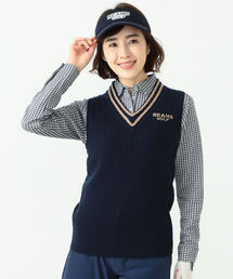 BEAMS GOLF 二枚セットケーブル編み ノースリーブベスト