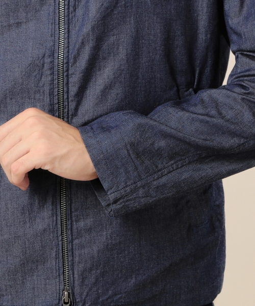 BEAUTY&YOUTH UNITED ARROWS（ビューティーアンドユースユナイテッドアローズ）の「BY デニム ノーカラー　ライダース ◆（ノーカラージャケット・メンズ・ライトブルー/ネイビー・X-LARGE/SMALL/MEDIUM/LARGE）」の13枚目の写真