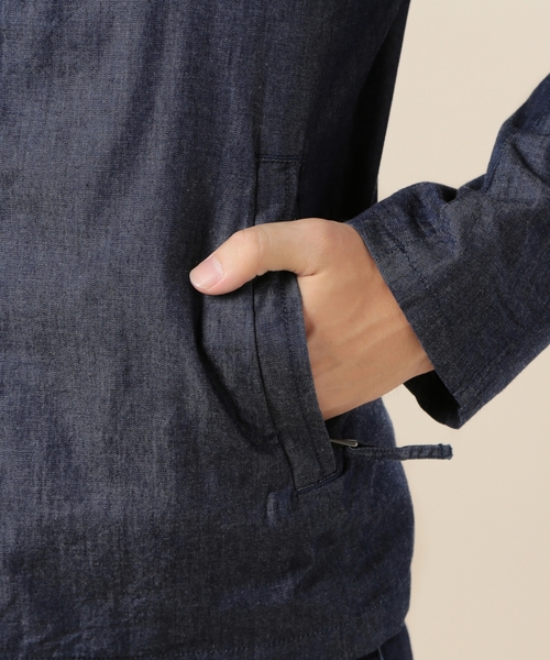 BEAUTY&YOUTH UNITED ARROWS（ビューティーアンドユースユナイテッドアローズ）の「BY デニム ノーカラー　ライダース ◆（ノーカラージャケット・メンズ・ライトブルー/ネイビー・X-LARGE/SMALL/MEDIUM/LARGE）」の14枚目の写真