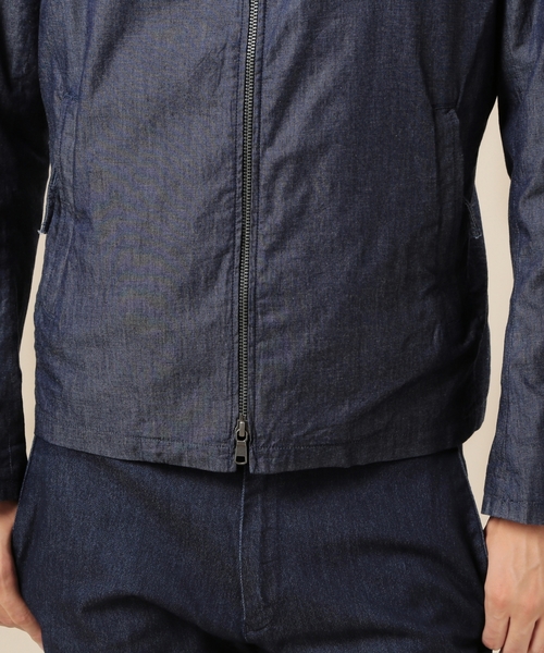 BEAUTY&YOUTH UNITED ARROWS（ビューティーアンドユースユナイテッドアローズ）の「BY デニム ノーカラー　ライダース ◆（ノーカラージャケット・メンズ・ライトブルー/ネイビー・X-LARGE/SMALL/MEDIUM/LARGE）」の15枚目の写真