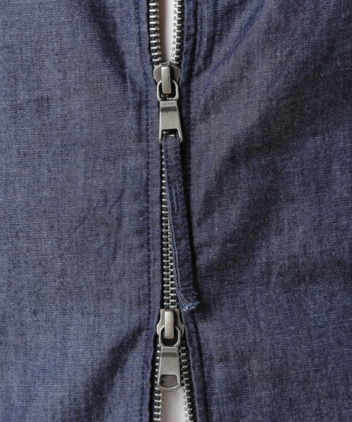 BEAUTY&YOUTH UNITED ARROWS（ビューティーアンドユースユナイテッドアローズ）の「BY デニム ノーカラー　ライダース ◆（ノーカラージャケット・メンズ・ライトブルー/ネイビー・X-LARGE/SMALL/MEDIUM/LARGE）」の16枚目の写真