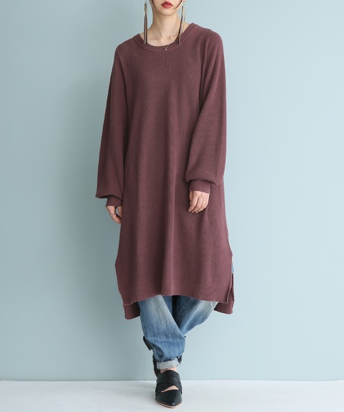 n'OrLABEL(ノアールレーベル)の「ニットワンピ&レースペチコート2点set(ワンピース・レディース・ブラック/ボルドー/グレイッシュベージュ/ネイビー・1/2)」の20枚目の写真