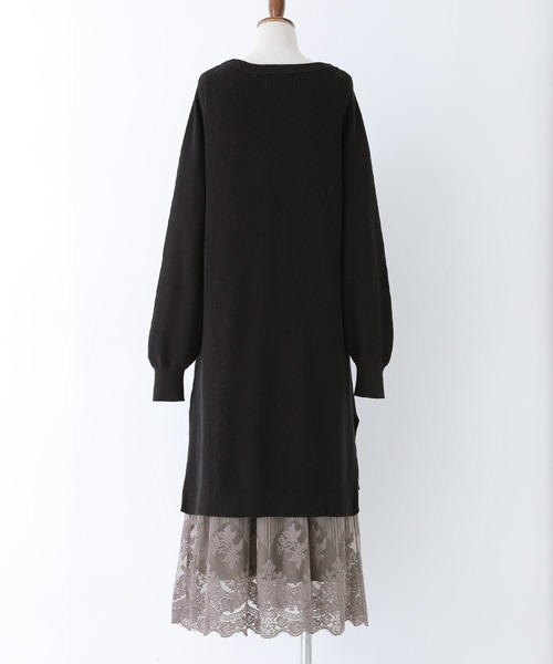 ニットワンピ＆レースペチコート2点set』（ワンピース）｜n'OrLABEL