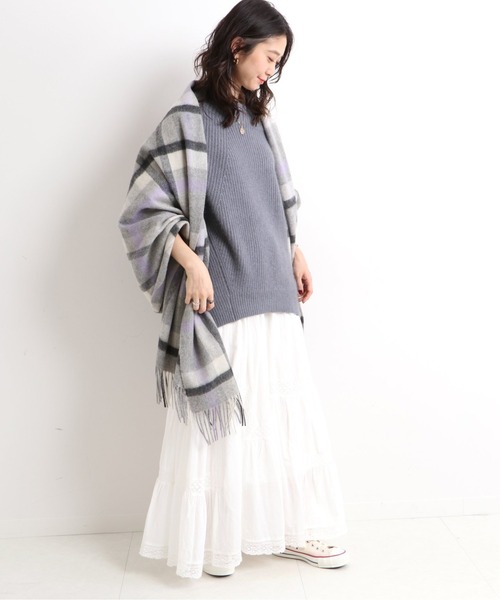SLOBE IENAツイードミルSLOBE別注 チェックストール SLOBE IENA（スローブイエナ）の「【TWEEDMILL/ツイードミル