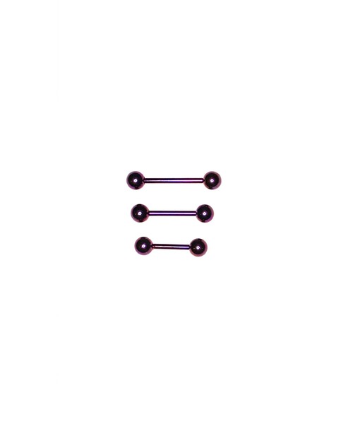 MORPH(モルフ)の「MORPH モルフ バーベルボディーピアス 16ゲージ 6mm~12mm(ピアス(片耳用)・レディース・ダークパープル・6/8/10/12)」の2枚目の写真