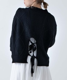 WEGO | WEGO/バックリボンVネックセーター(ニット/セーター)