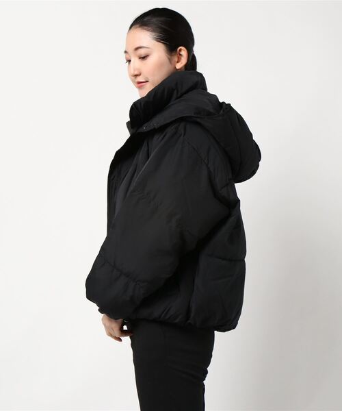 RAG MACHINE（ラグマシーン）の「【RAG MACHINE】ショート中綿ジャケット（ダウンジャケット/コート・レディース・ベージュ/ブラック/ブラウン・M/L）」の4枚目の写真