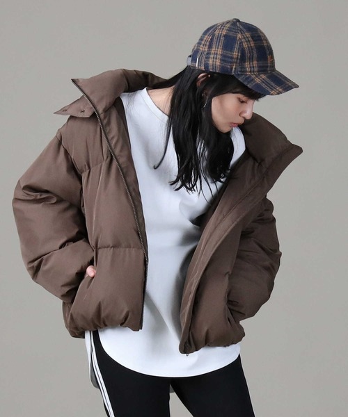 RAG MACHINE（ラグマシーン）の「【RAG MACHINE】ショート中綿ジャケット（ダウンジャケット/コート・レディース・ベージュ/ブラック/ブラウン・M/L）」の12枚目の写真