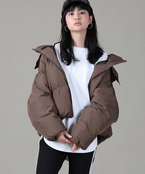 RAG MACHINE（ラグマシーン）の「【RAG MACHINE】ショート中綿ジャケット（ダウンジャケット/コート・レディース・ベージュ/ブラック/ブラウン・M/L）」の13枚目の写真