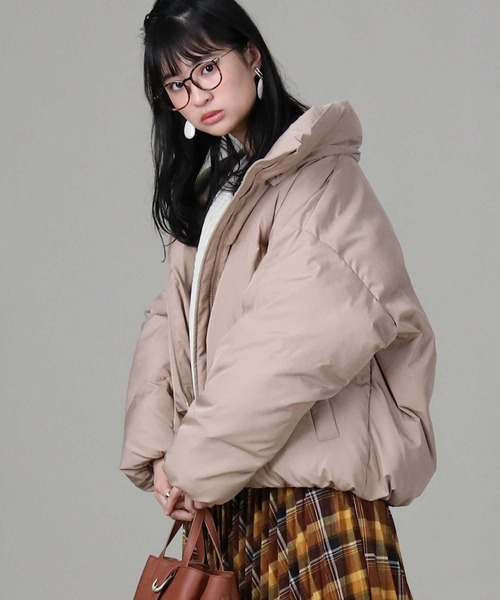 RAG MACHINE（ラグマシーン）の「【RAG MACHINE】ショート中綿ジャケット（ダウンジャケット/コート・レディース・ベージュ/ブラック/ブラウン・M/L）」の22枚目の写真