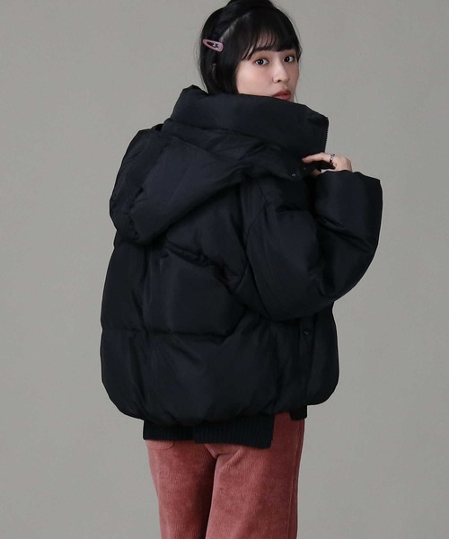 RAG MACHINE（ラグマシーン）の「【RAG MACHINE】ショート中綿ジャケット（ダウンジャケット/コート・レディース・ベージュ/ブラック/ブラウン・M/L）」の9枚目の写真