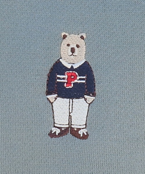 PairPair(ペアペア)の「クマ刺繍ラガースウェットワンピース(ワンピース・レディース・モカ/グレイッシュブルー・FREE)」の14枚目の写真