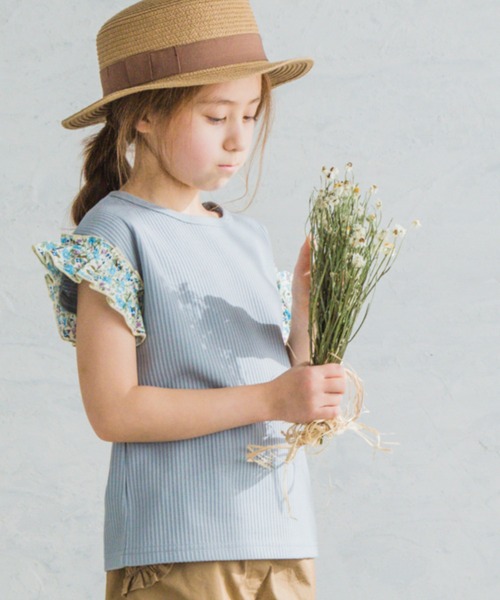 pairmanon(ペアマノン)の「【ふんわりワッフル】【かぞくおそろい】袖フリル半袖Tシャツ(Tシャツ/カットソー・キッズ・グリーン系その他/パープル系その他/ライトイエロー/ホワイト系その他3/ベージュ系その他5/グリーン系その他4/ブラック系その他/その他1/イエロー系その他/ピンク系その他/ブルー系その他/イエロー系その他2/その他/ベージュ系その他7/グレー系その他5/ホワイト系その他2/ブラック系その他4/イエロー/ホワイト系その他・90/100/110/120/130/140/150)」の4枚目の写真