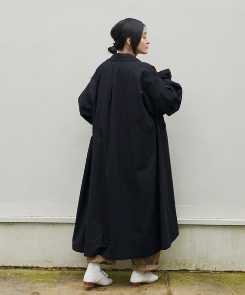 Libra Cue(リブラ キュー)の「”パフボリュームトレンチコート” 3wayのボリュームスリーブがポイント、オンオフ着られる春秋2シーズンコート(トレンチコート・レディース・ブラック/ベージュ/カーキ・FREE)」の13枚目の写真
