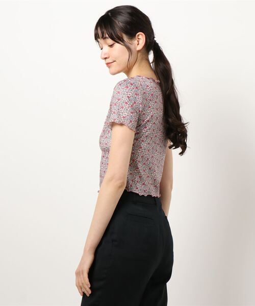 JUMELLE（ジュメロ）の「ドローイングフラワーT（Tシャツ/カットソー・レディース・ベージュ/ピンク・FREE）」の3枚目の写真