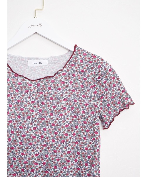 JUMELLE（ジュメロ）の「ドローイングフラワーT（Tシャツ/カットソー・レディース・ベージュ/ピンク・FREE）」の4枚目の写真