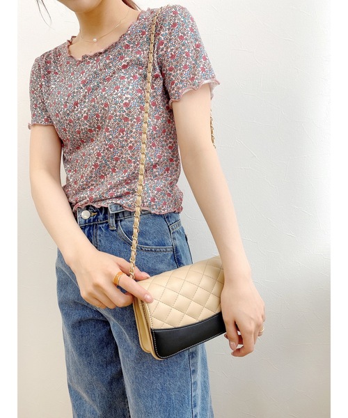 JUMELLE（ジュメロ）の「ドローイングフラワーT（Tシャツ/カットソー・レディース・ベージュ/ピンク・FREE）」の17枚目の写真