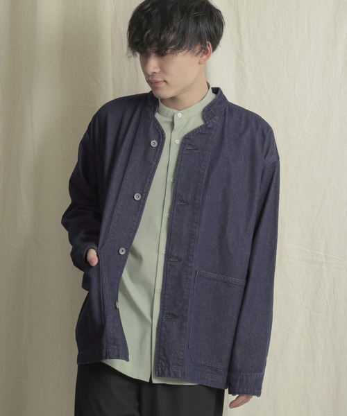 SENSE OF PLACE by URBAN RESEARCH（センスオブプレイスバイアーバンリサーチ）の「デニムノーカラーカバーオール（カバーオール・メンズ・ブラック/グレー/インディゴブルー・MEDIUM/LARGE）」の11枚目の写真