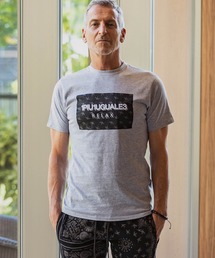 1piu1uguale3 RELAX | 1PIU1UGUALE3 RELAX(ウノピゥウノウグァーレトレ)ボックスロゴ立体刺繍Tシャツ(Tシャツ/カットソー)