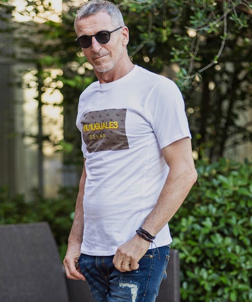 1piu1uguale3 RELAX（ウノピュウノウグァーレトレリラックス）の「1PIU1UGUALE3 RELAX(ウノピゥウノウグァーレトレ)ボックスロゴ立体刺繍Tシャツ（Tシャツ/カットソー・メンズ・ホワイト×ブラック/ブラック/ホワイト/グレー・S/XL/L/XXL/M）」の13枚目の写真