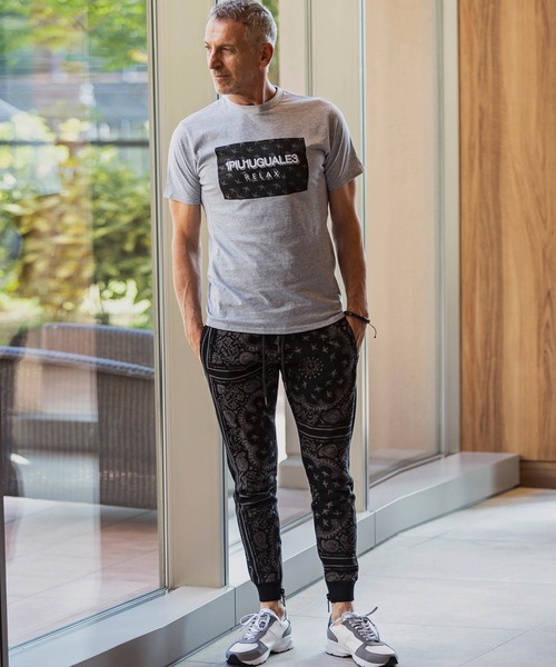 1piu1uguale3 RELAX（ウノピュウノウグァーレトレリラックス）の「1PIU1UGUALE3 RELAX(ウノピゥウノウグァーレトレ)ボックスロゴ立体刺繍Tシャツ（Tシャツ/カットソー・メンズ・ホワイト×ブラック/ブラック/ホワイト/グレー・S/XL/L/XXL/M）」の5枚目の写真