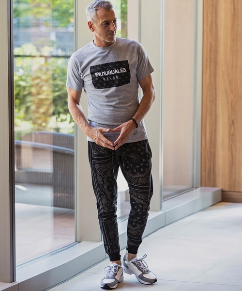 1piu1uguale3 RELAX（ウノピュウノウグァーレトレリラックス）の「1PIU1UGUALE3 RELAX(ウノピゥウノウグァーレトレ)ボックスロゴ立体刺繍Tシャツ（Tシャツ/カットソー・メンズ・ホワイト×ブラック/ブラック/ホワイト/グレー・S/XL/L/XXL/M）」の15枚目の写真