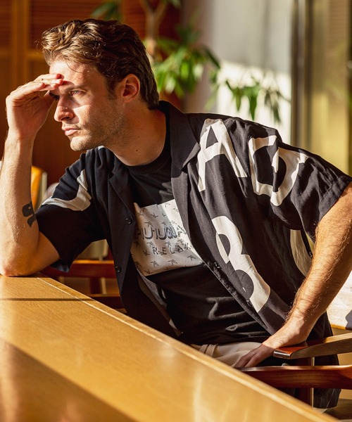 1piu1uguale3 RELAX（ウノピュウノウグァーレトレリラックス）の「1PIU1UGUALE3 RELAX(ウノピゥウノウグァーレトレ)ボックスロゴ立体刺繍Tシャツ（Tシャツ/カットソー・メンズ・ホワイト×ブラック/ブラック/ホワイト/グレー・S/XL/L/XXL/M）」の10枚目の写真