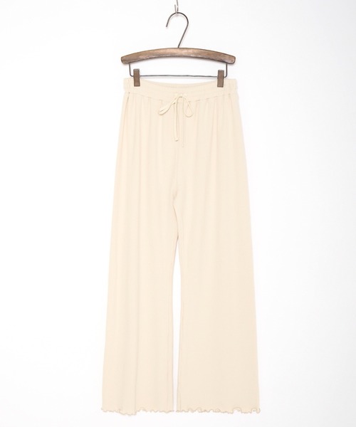 Crisp（クリスプ）の「リブメロウフレアパンツ（その他パンツ・レディース・アイボリー/ピンクベージュ・FREE）」の19枚目の写真