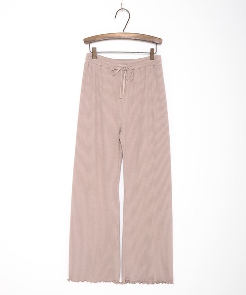 Crisp（クリスプ）の「リブメロウフレアパンツ（その他パンツ・レディース・アイボリー/ピンクベージュ・FREE）」の13枚目の写真