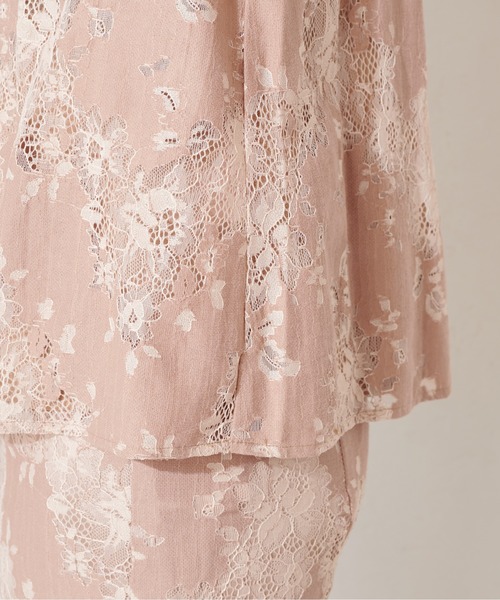 natural couture（ナチュラルクチュール）の「配色レースパフブラウス（シャツ/ブラウス・レディース・ピンク/オレンジ系その他/グレイッシュベージュ・FREE）」の22枚目の写真